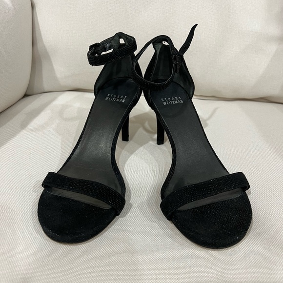 Stuart Weitzman Shoes - Stuart Weitzman strappy black evening heels size 7